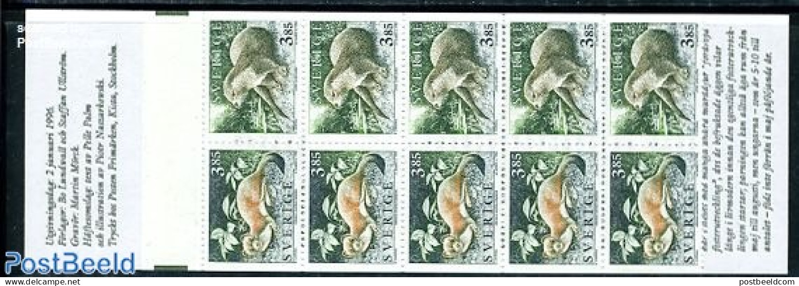 Sweden 1996 Animals Booklet, Mint NH, Nature - Animals (others & Mixed) - Stamp Booklets - Unused Stamps