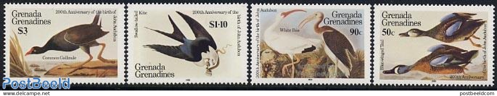 Grenada Grenadines 1985 J.J. Audubon 4v, Mint NH, Nature - Birds - Geese - Grenada (1974-...)