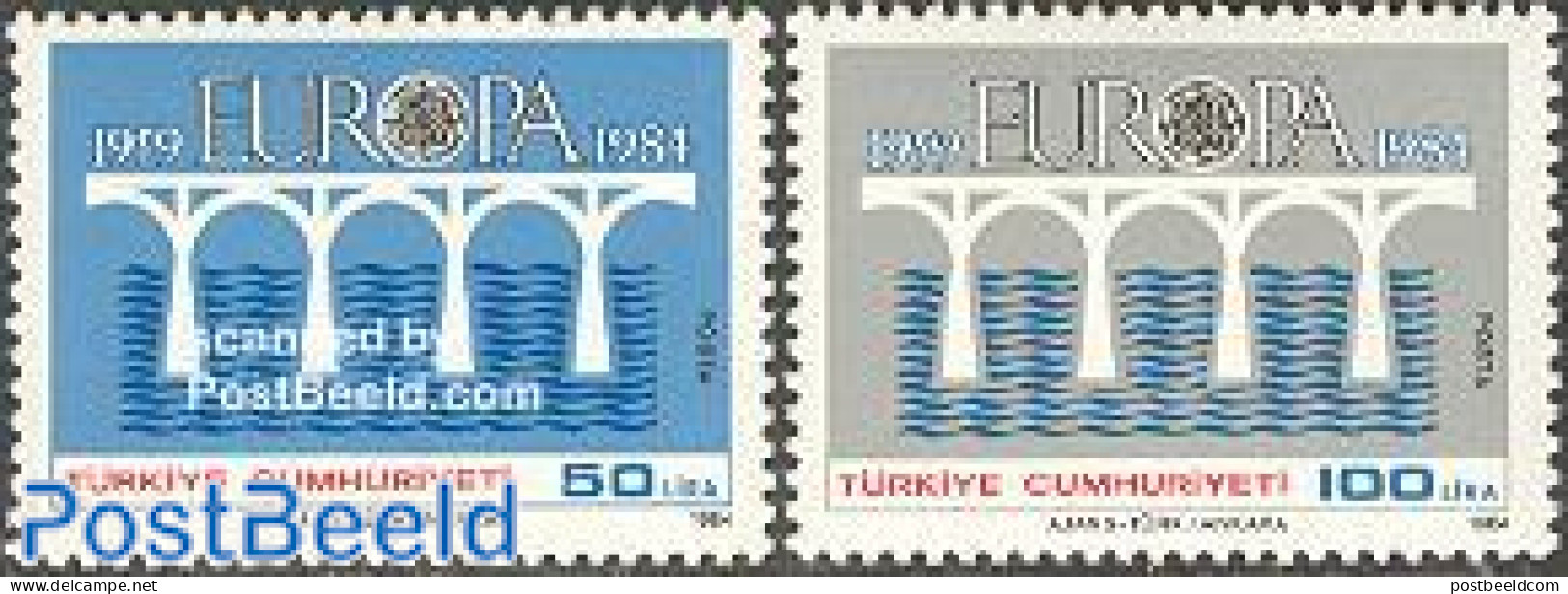 Türkiye 1984 Europa 2v, Mint NH, History - Europa (cept) - Art - Bridges And Tunnels - Otros & Sin Clasificación