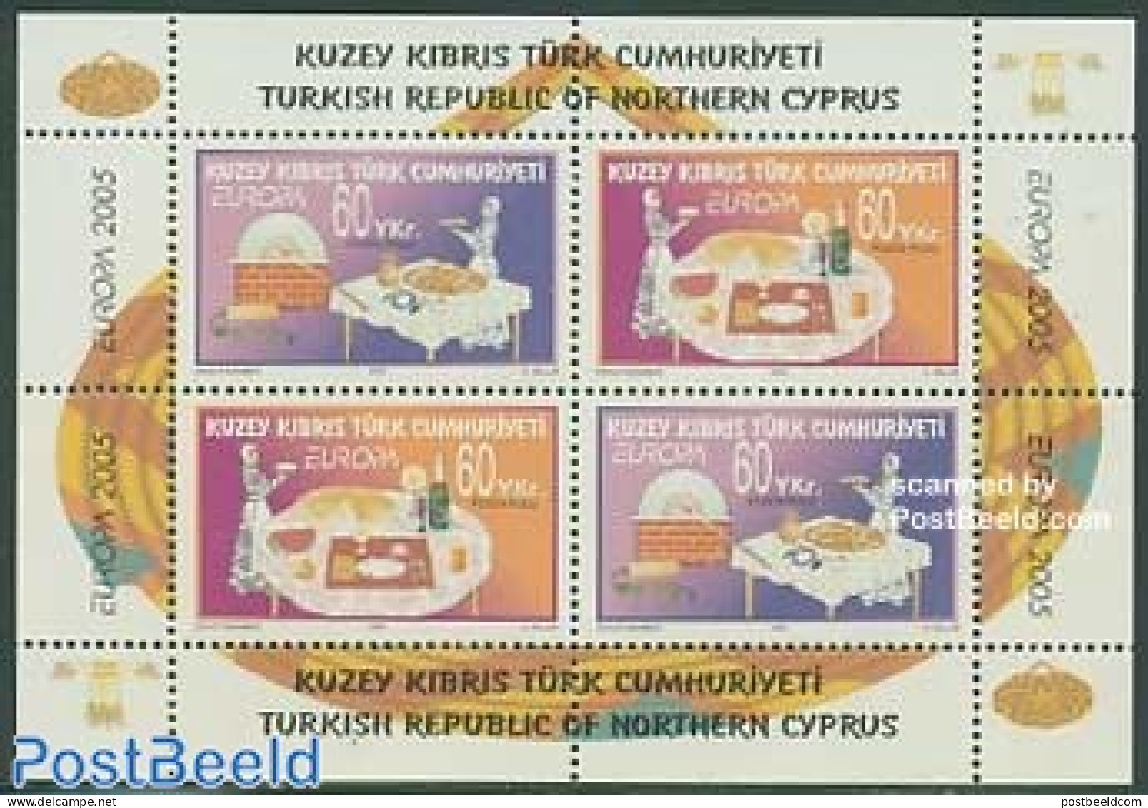 Turkish Cyprus 2005 Europa, Gastronomy S/s, Mint NH, Health - History - Food & Drink - Europa (cept) - Alimentación
