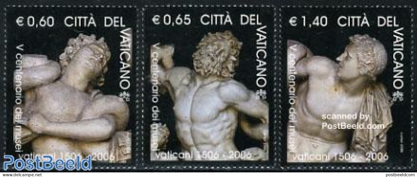 Vatican 2006 Museums 3v, Mint NH, Art - Museums - Sculpture - Unused Stamps