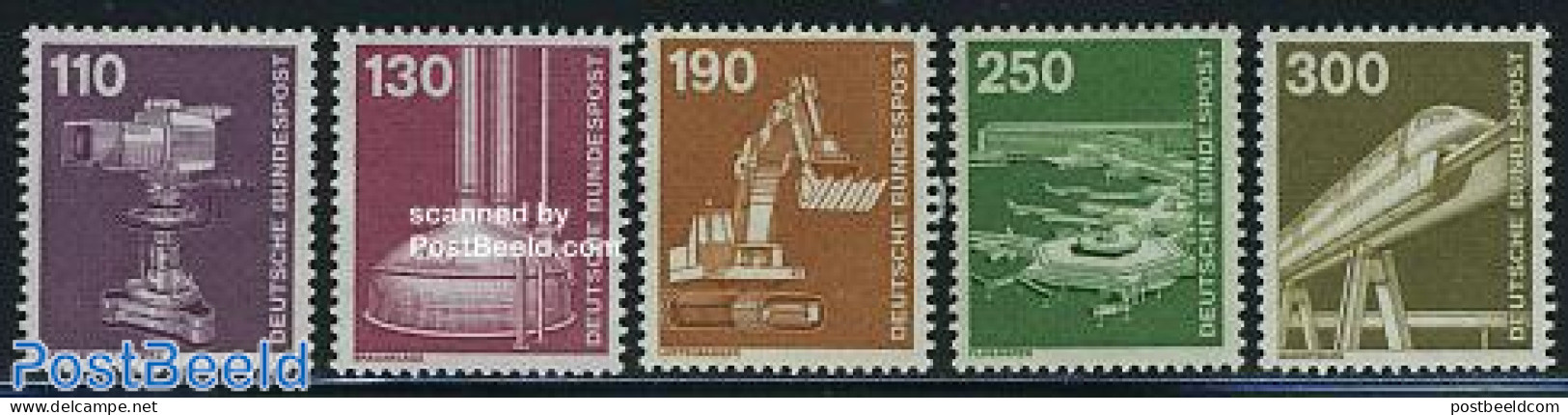Germany, Federal Republic 1982 Definitives, Technics 5v, Mint NH, Health - Nature - Performance Art - Transport - Food.. - Unused Stamps