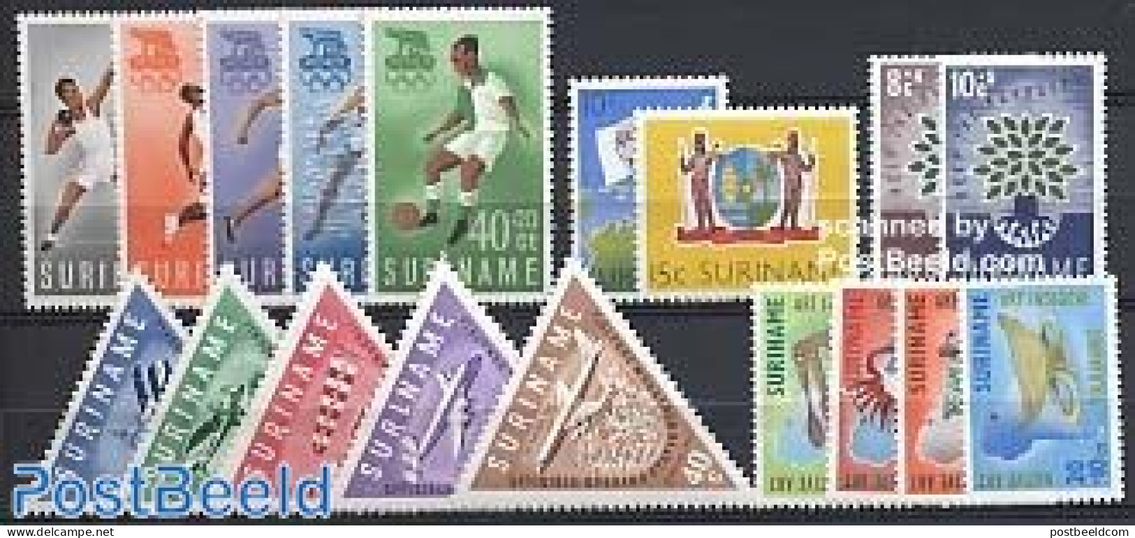 Suriname, Colony 1960 Yearset 1960 (18v), Mint NH, Various - Yearsets (by Country) - Unclassified