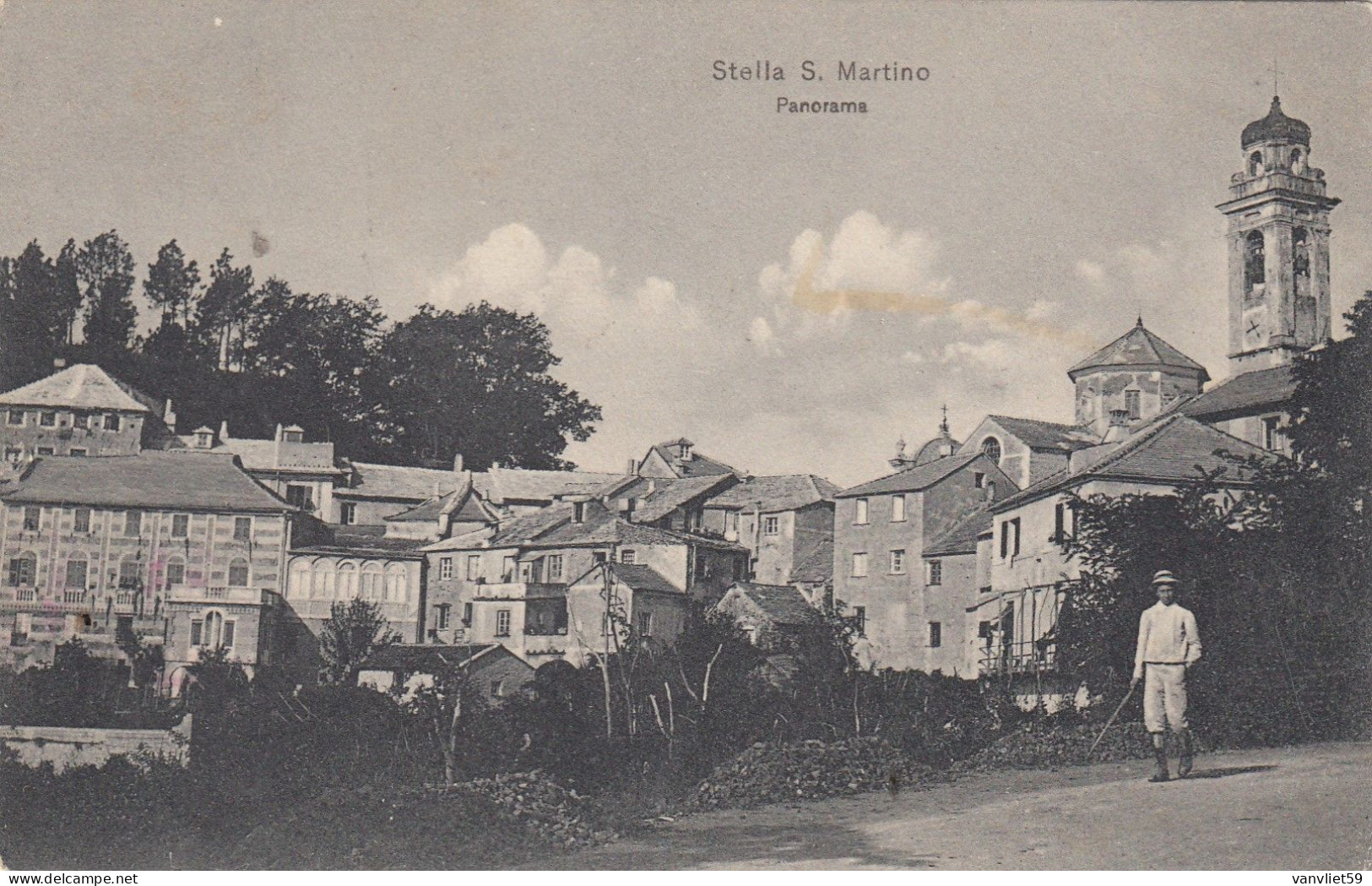 STELLA SAN MARTINO-SAVONA-PANORAMA- BELLA CARTOLINA VIAGGIATA IL 26-9-1910 - Savona