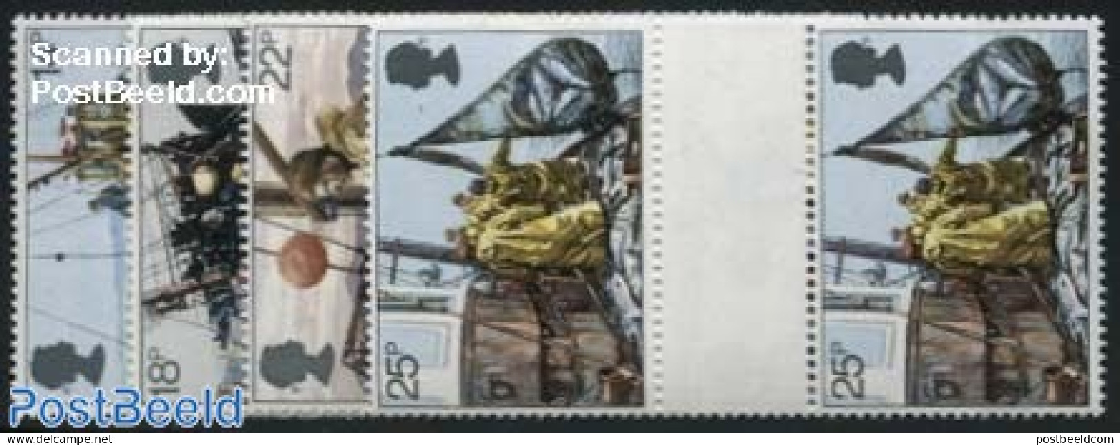 Great Britain 1981 FISHING 4V GUTTERS, Mint NH, Nature - Transport - Fish - Fishing - Ships And Boats - Neufs