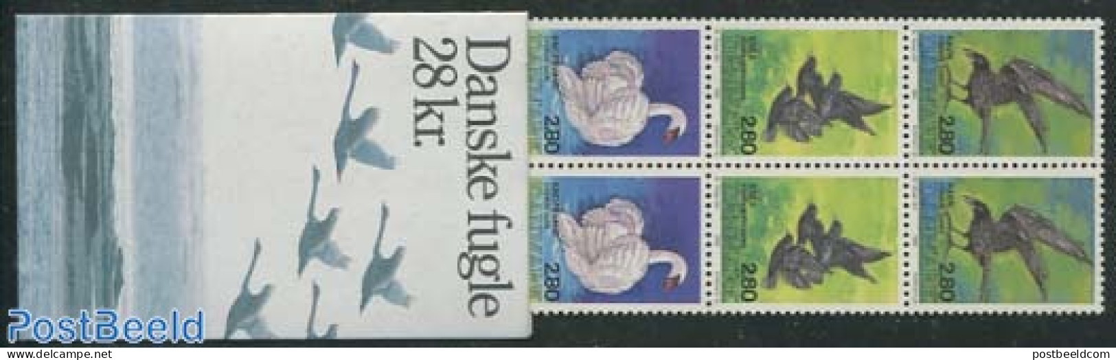 Denmark 1986 Birds Booklet, Mint NH, Nature - Birds - Stamp Booklets - Swans - Nuevos