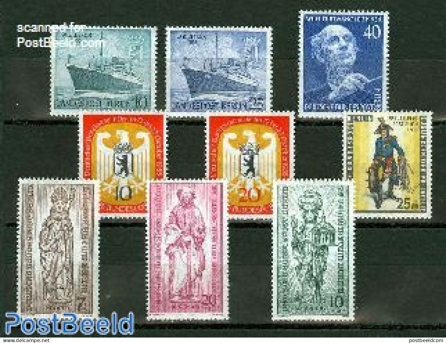 Germany, Berlin 1955 Yearset 1955, Complete, 9v, Mint NH, Various - Yearsets (by Country) - Unused Stamps