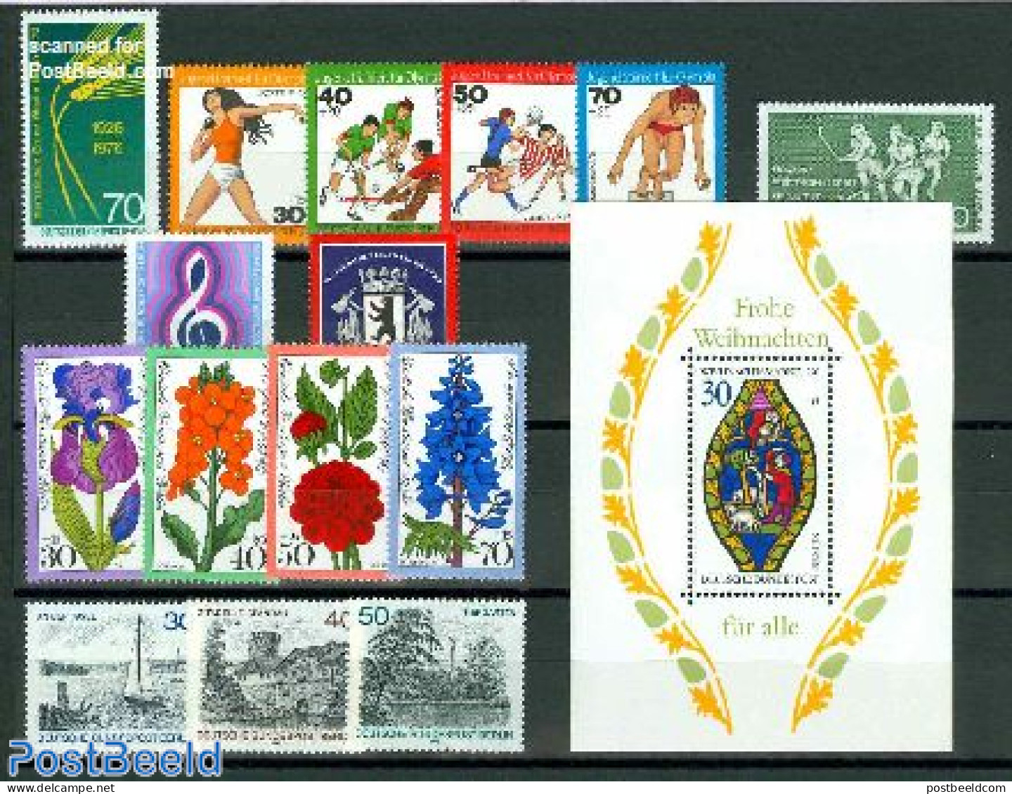 Germany, Berlin 1976 Yearset 1976, Complete, 15v + 1s/s, Mint NH, Various - Yearsets (by Country) - Nuevos