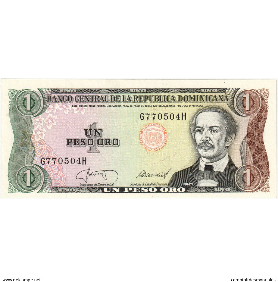 République Dominicaine, 1 Peso Oro, 1987, KM:126b, NEUF - Dominicana