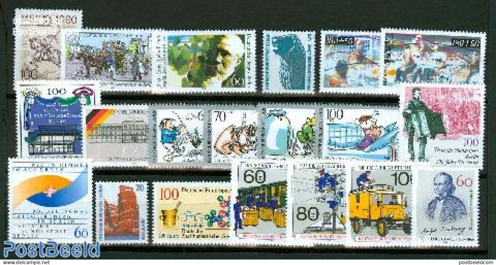 Germany, Berlin 1990 Yearset 1990, Complete, 20v, Mint NH, Various - Yearsets (by Country) - Neufs