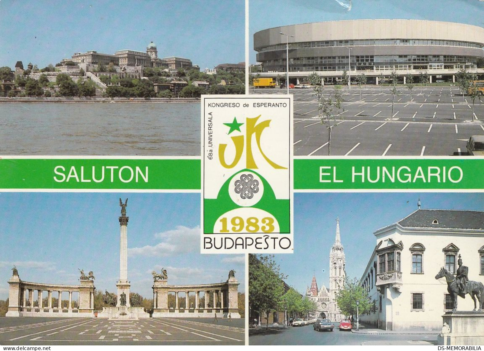 Esperanto Kongreso Budapest Hungary 1983 Old Postcard - Esperanto