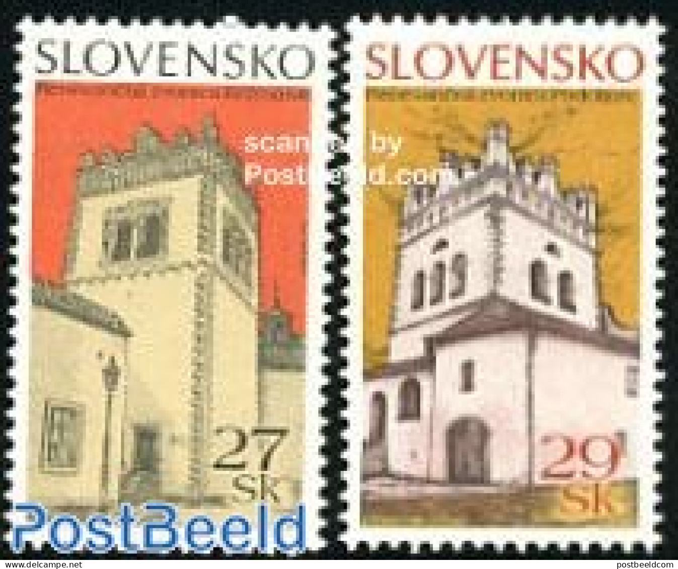 Slovakia 2006 Clock Towers 2v, Mint NH, Religion - Churches, Temples, Mosques, Synagogues - Art - Architecture - Nuovi