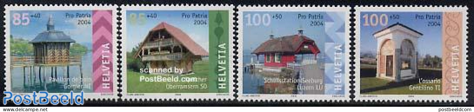 Switzerland 2004 Pro Patria 4v, Mint NH, Art - Architecture - Unused Stamps
