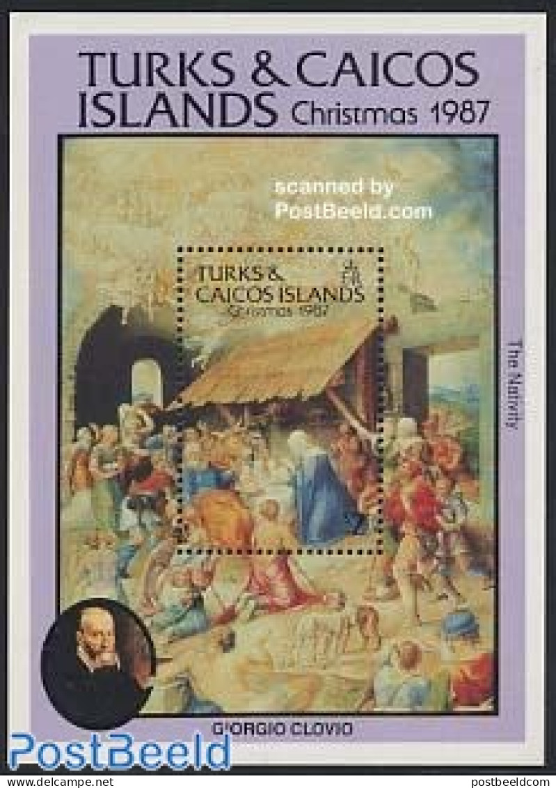 Turks And Caicos Islands 1987 Christmas S/s, Mint NH, Religion - Christmas - Christmas