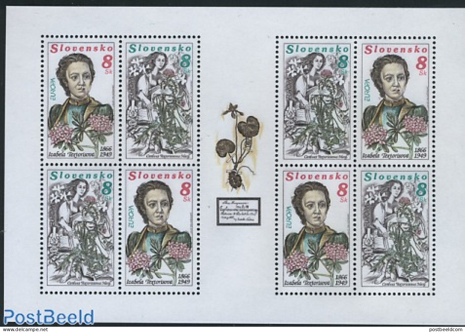 Slovakia 1996 Europa M/s (with 4 Sets), Mint NH, History - Nature - Europa (cept) - Women - Flowers & Plants - Ungebraucht