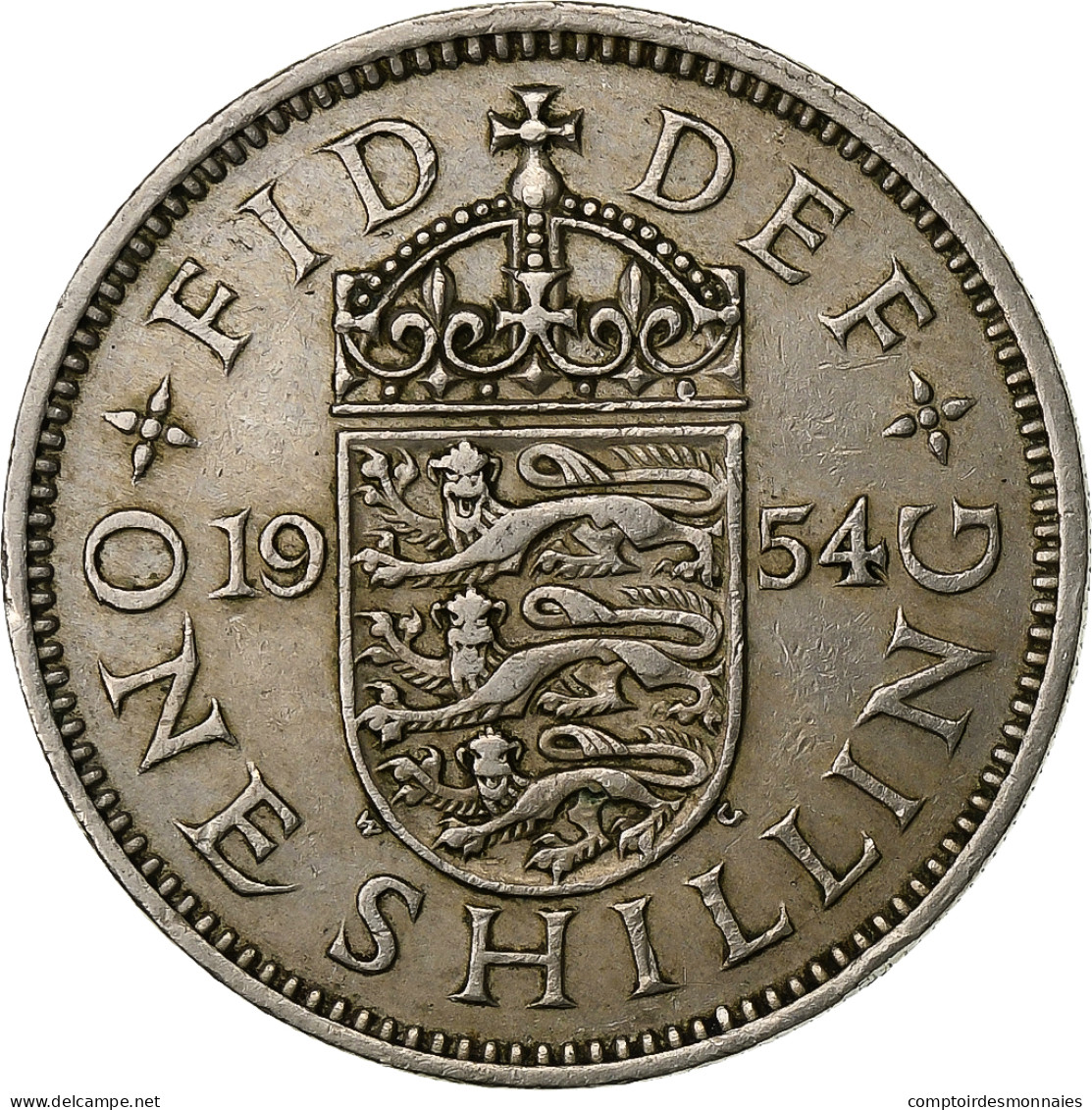 Grande-Bretagne, Elizabeth II, Shilling, 1954, Cupro-nickel, TB, KM:905 - I. 1 Shilling
