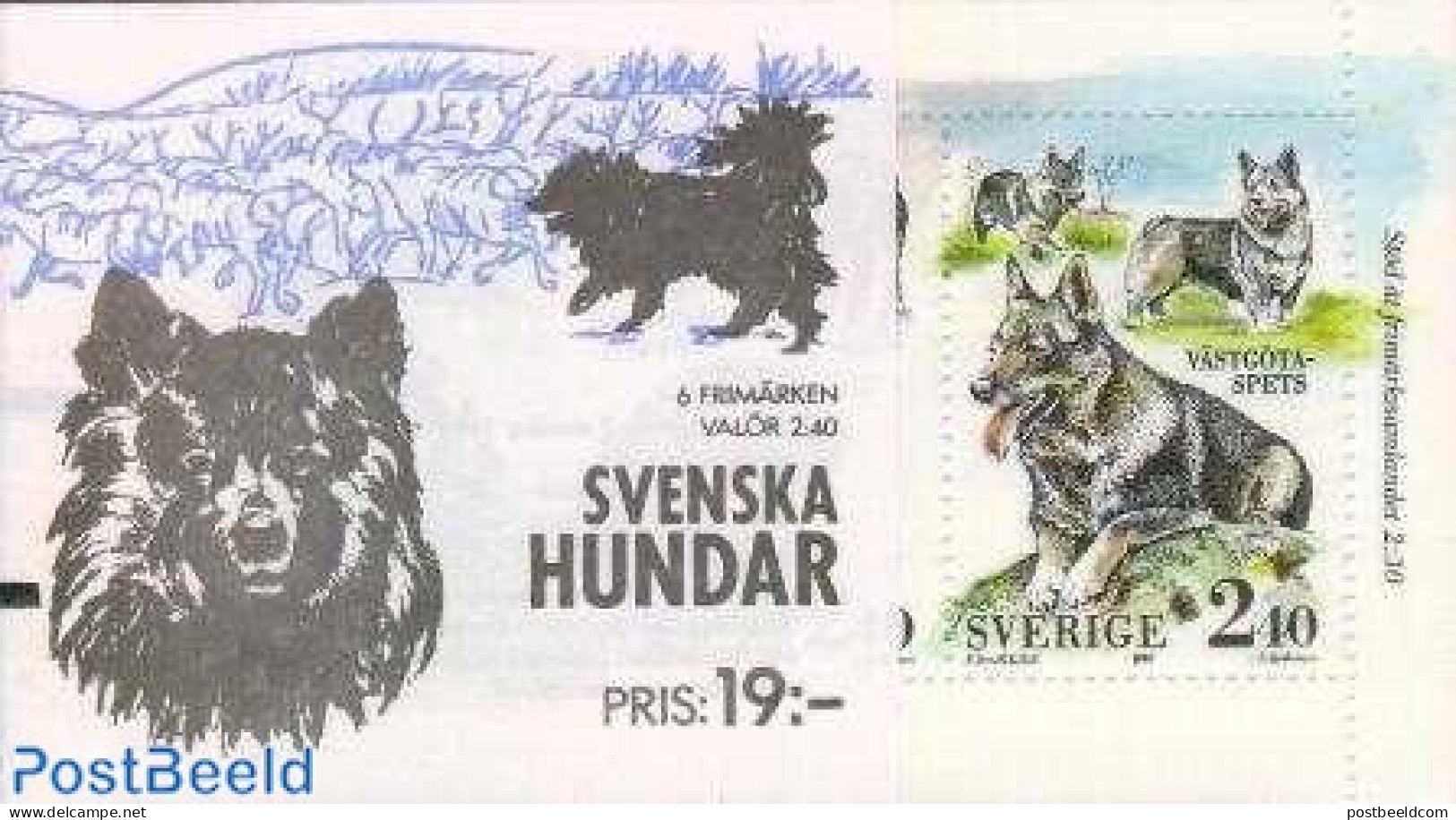 Sweden 1989 Dogs Booklet, Mint NH, Nature - Dogs - Stamp Booklets - Ongebruikt