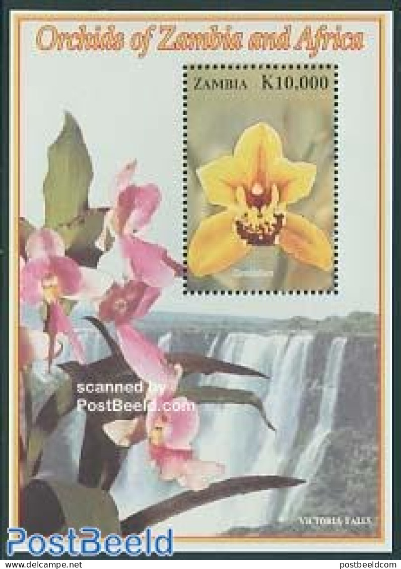Zambia 2005 Orchids S/s, Cymbidium, Mint NH, Nature - Flowers & Plants - Zambia (1965-...)