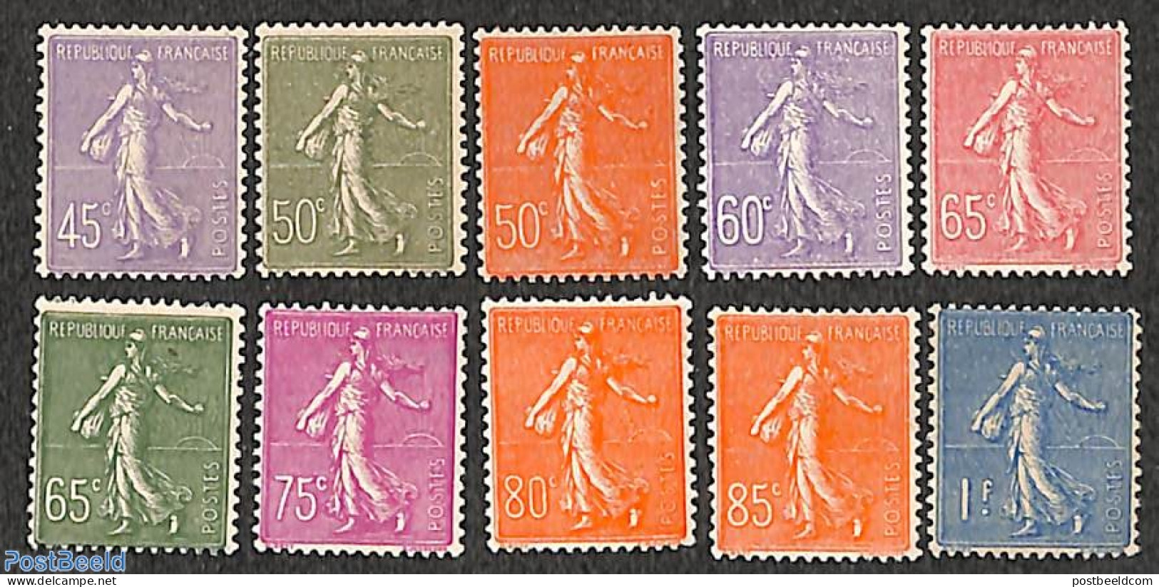 France 1924 Definitives 10v, Unused (hinged) - Unused Stamps