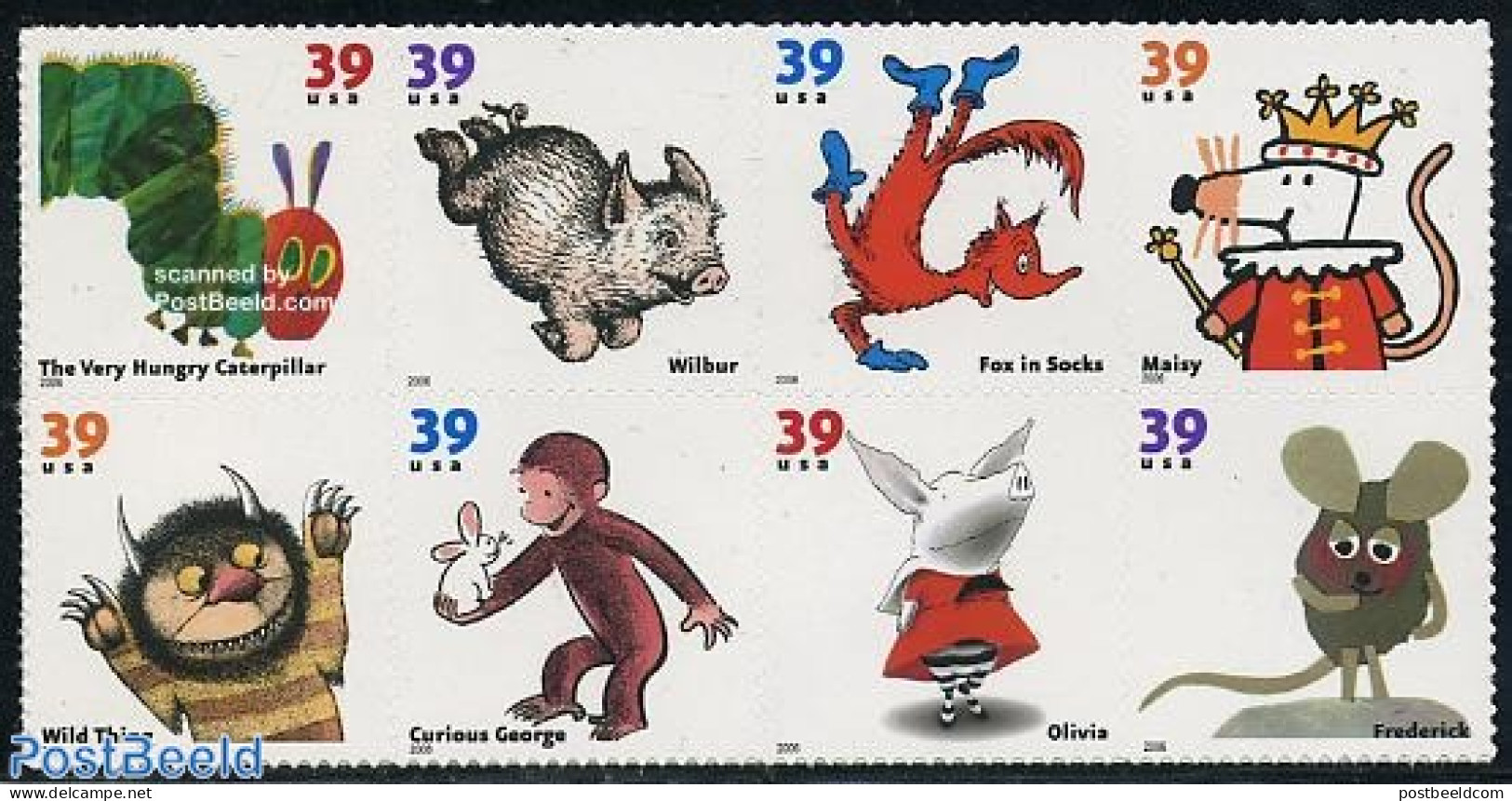 United States Of America 2006 Children Book Animals 8v S-a, Mint NH, Nature - Various - Monkeys - Joint Issues - Art -.. - Ongebruikt