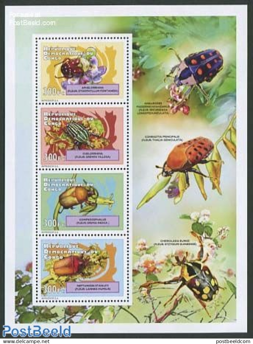 Congo Dem. Republic, (zaire) 2012 Insects 4v M/s, Mint NH, Nature - Insects - Autres & Non Classés