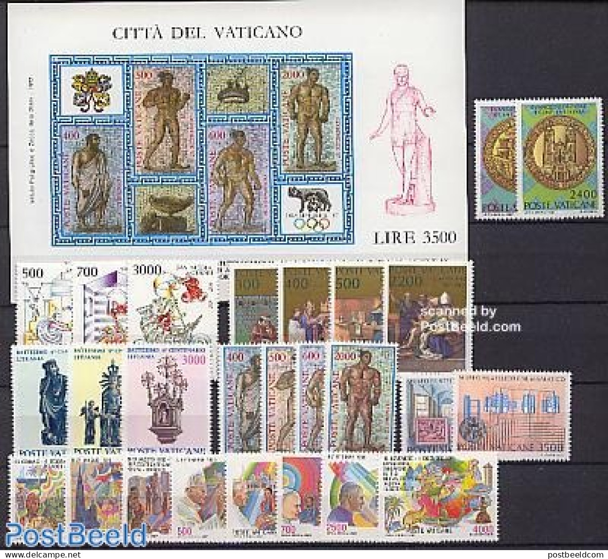 Vatican 1987 Year Set 1987 (26v+1s/s), Mint NH - Unused Stamps