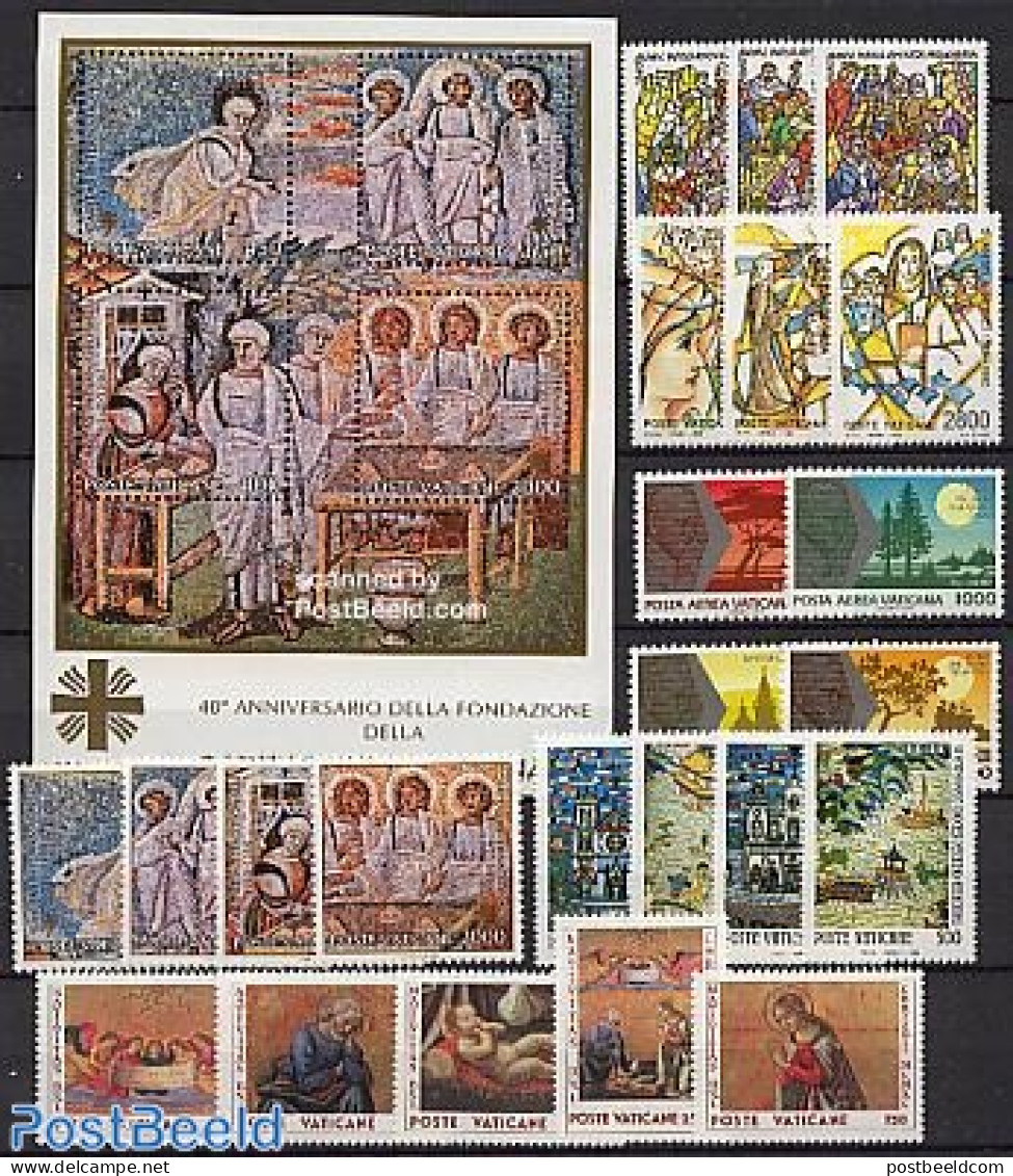 Vatican 1990 Year Set 1990 (23v+1s/s), Mint NH - Unused Stamps