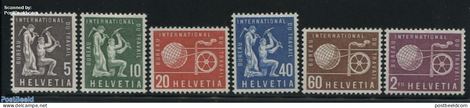 Switzerland 1956 International Labour Organisation 6v, Mint NH, History - Science - Various - I.l.o. - Mining - Industry - Ungebraucht