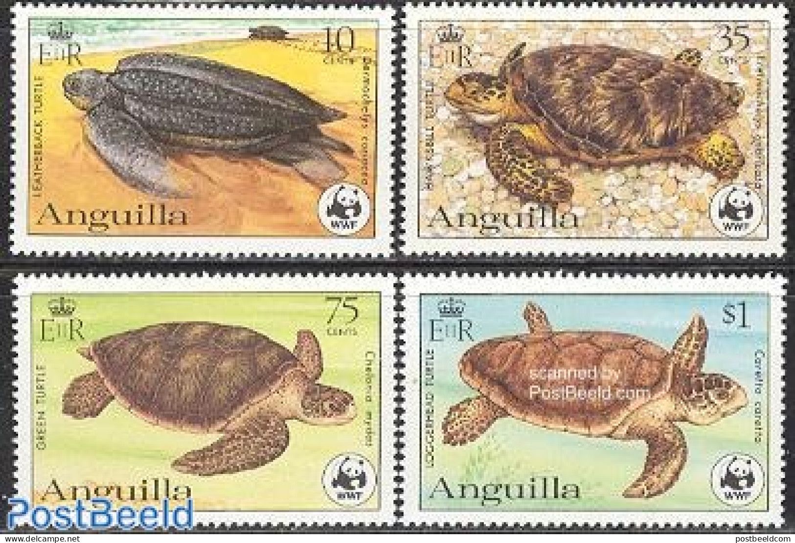 Anguilla 1983 WWF, Turtles 4v, Mint NH, Nature - Reptiles - Turtles - World Wildlife Fund (WWF) - Anguilla (1968-...)