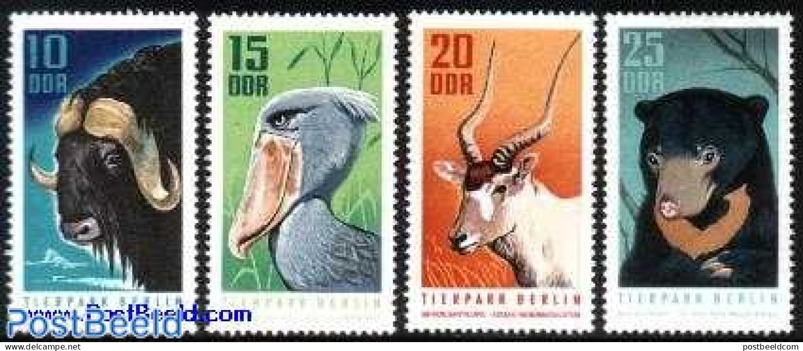 Germany, DDR 1970 Berlin Zoo 4v, Mint NH, Nature - Animals (others & Mixed) - Bears - Birds - Unused Stamps