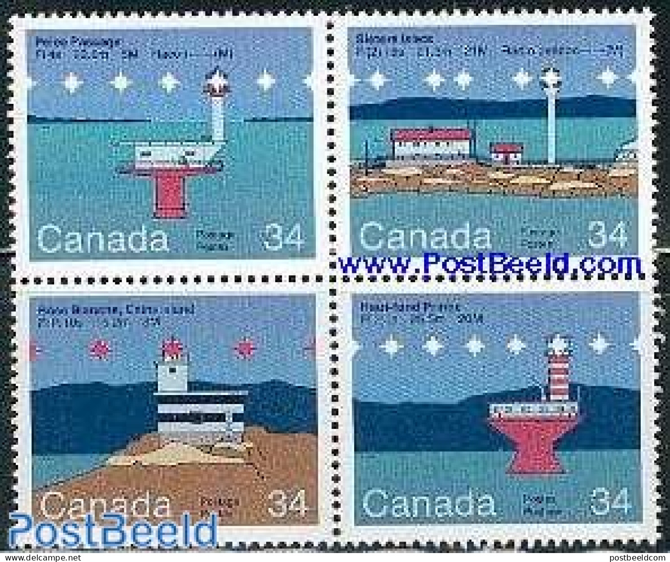 Canada 1985 Capex, Lighthouses 4v [+] OR [:::], Mint NH, Various - Lighthouses & Safety At Sea - Unused Stamps