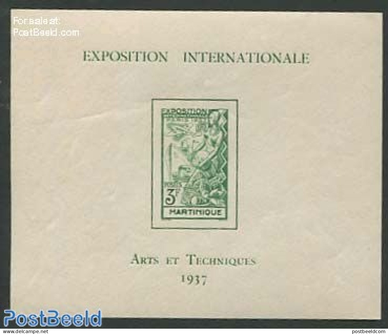 Martinique 1937 Paris Exposition S/s, Mint NH, Transport - Ships And Boats - Schiffe