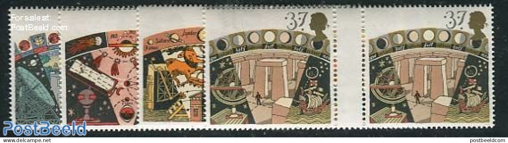 Great Britain 1990 Astronomy Gutter Pairs, Mint NH, Science - Transport - Astronomy - Ships And Boats - Ungebraucht