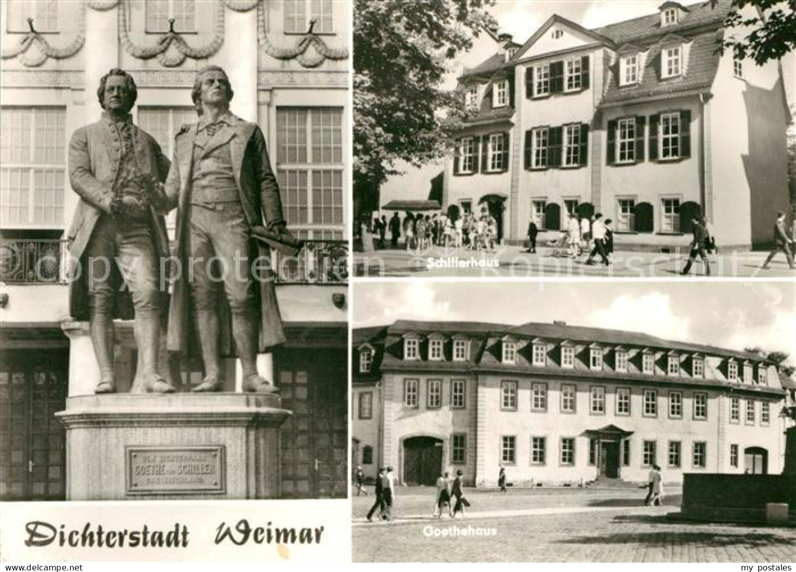 73033451 Weimar Thueringen Goethe Und Schiller Denkmal Schillerhaus Goethehaus W - Weimar