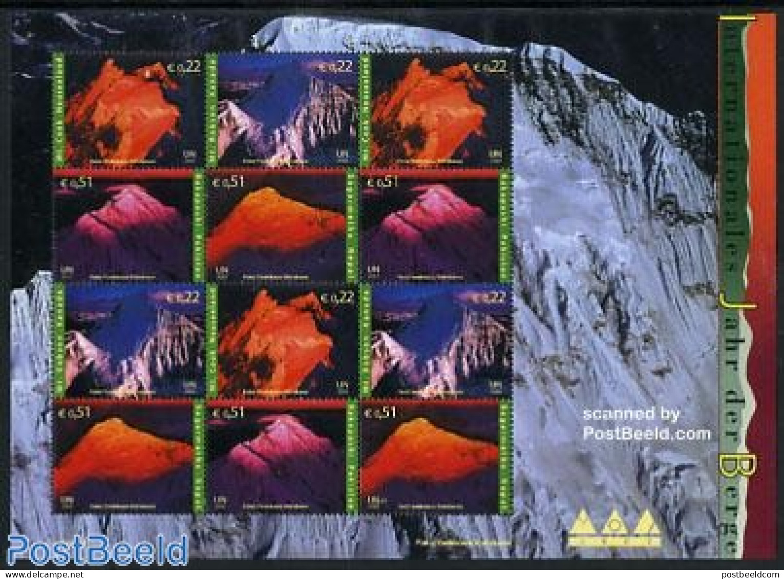 United Nations, Vienna 2002 Int. Mountain Year M/s (with 3 Sets), Mint NH, Sport - Mountains & Mountain Climbing - Escalada