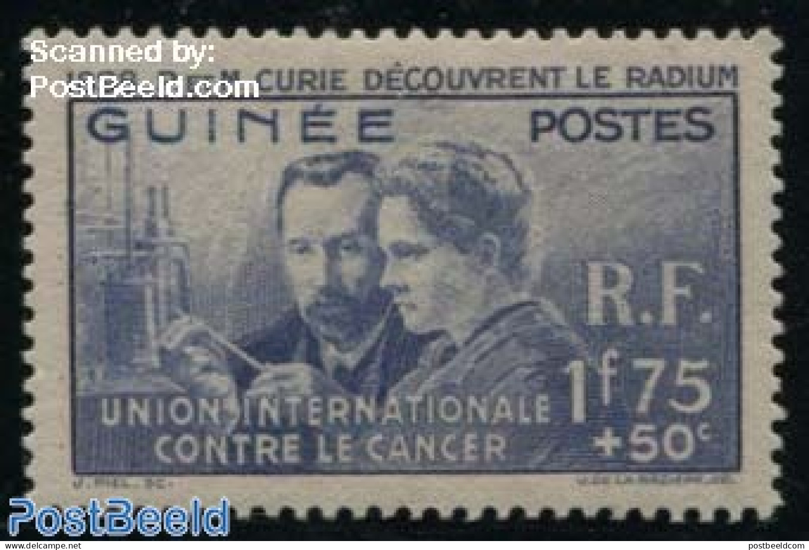 French Guinea 1938 Pierre And Marie Curie 1v, Mint NH, History - Science - Nobel Prize Winners - Physicians - Nobelprijs