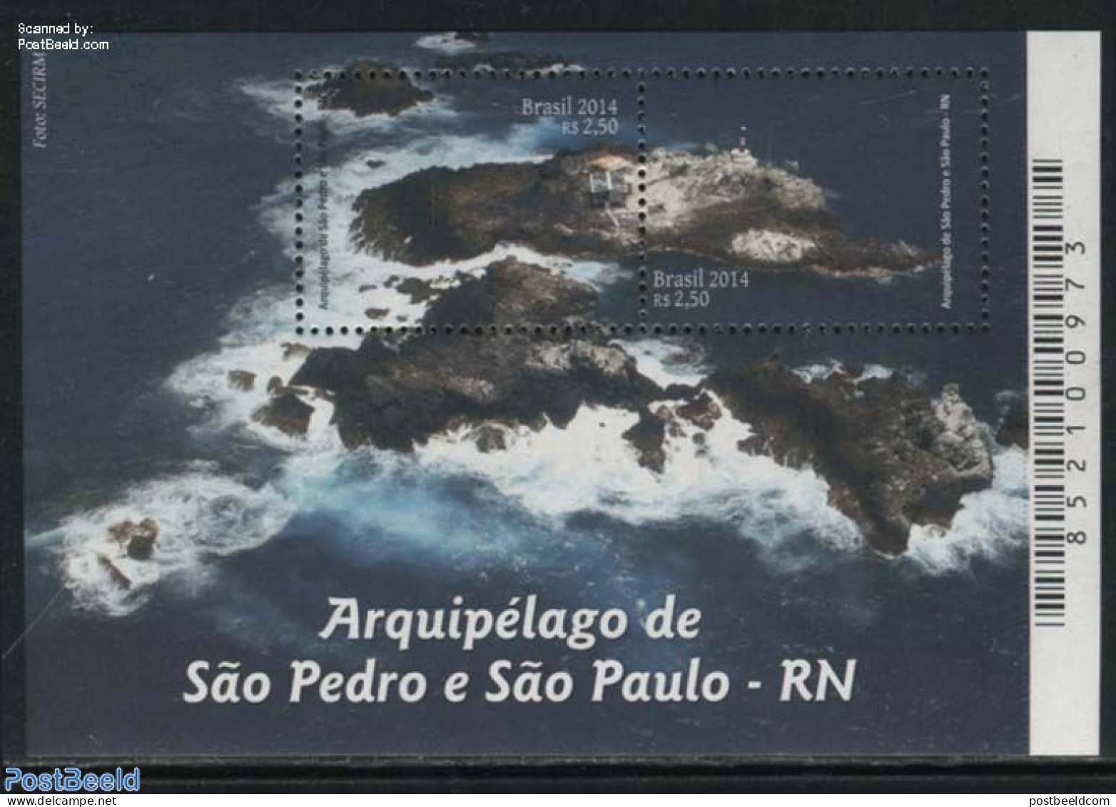 Brazil 2014 St Peter & Paul Archipelagio S/s, Mint NH, History - Science - Various - Geology - Meteorology - Lighthous.. - Unused Stamps