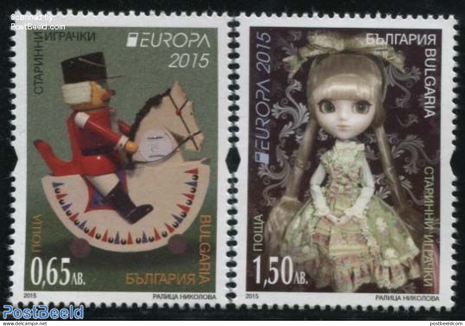 Bulgaria 2015 Europa, Old Toys 2v, Mint NH, History - Nature - Various - Europa (cept) - Horses - Toys & Children's Ga.. - Unused Stamps