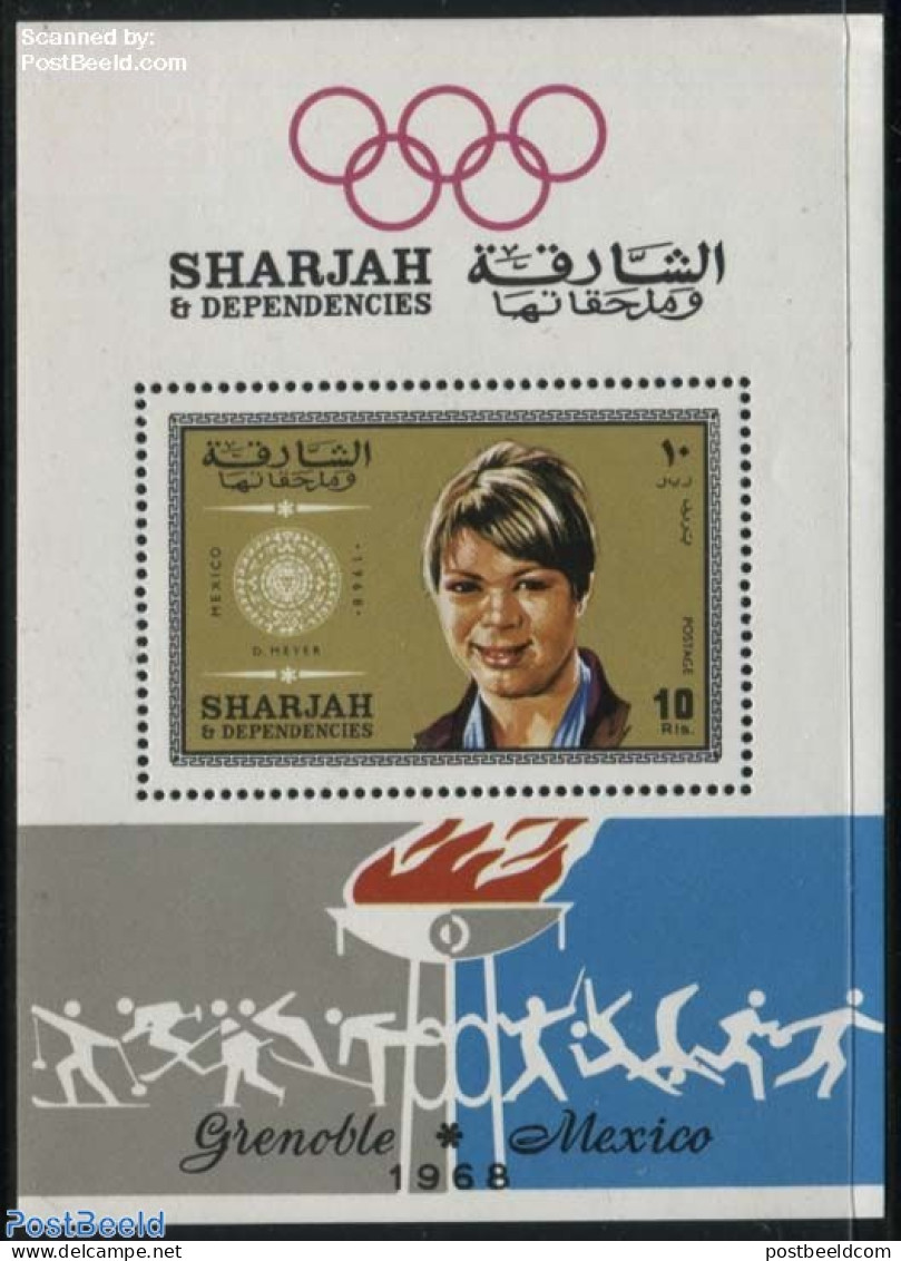 Sharjah 1969 D. Meyer S/s, Mint NH, Sport - Olympic Games - Sharjah