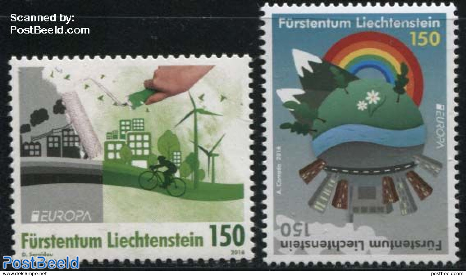 Liechtenstein 2016 Europa, Think Green 2v (1v S-a), Mint NH, History - Nature - Science - Sport - Various - Europa (ce.. - Nuevos