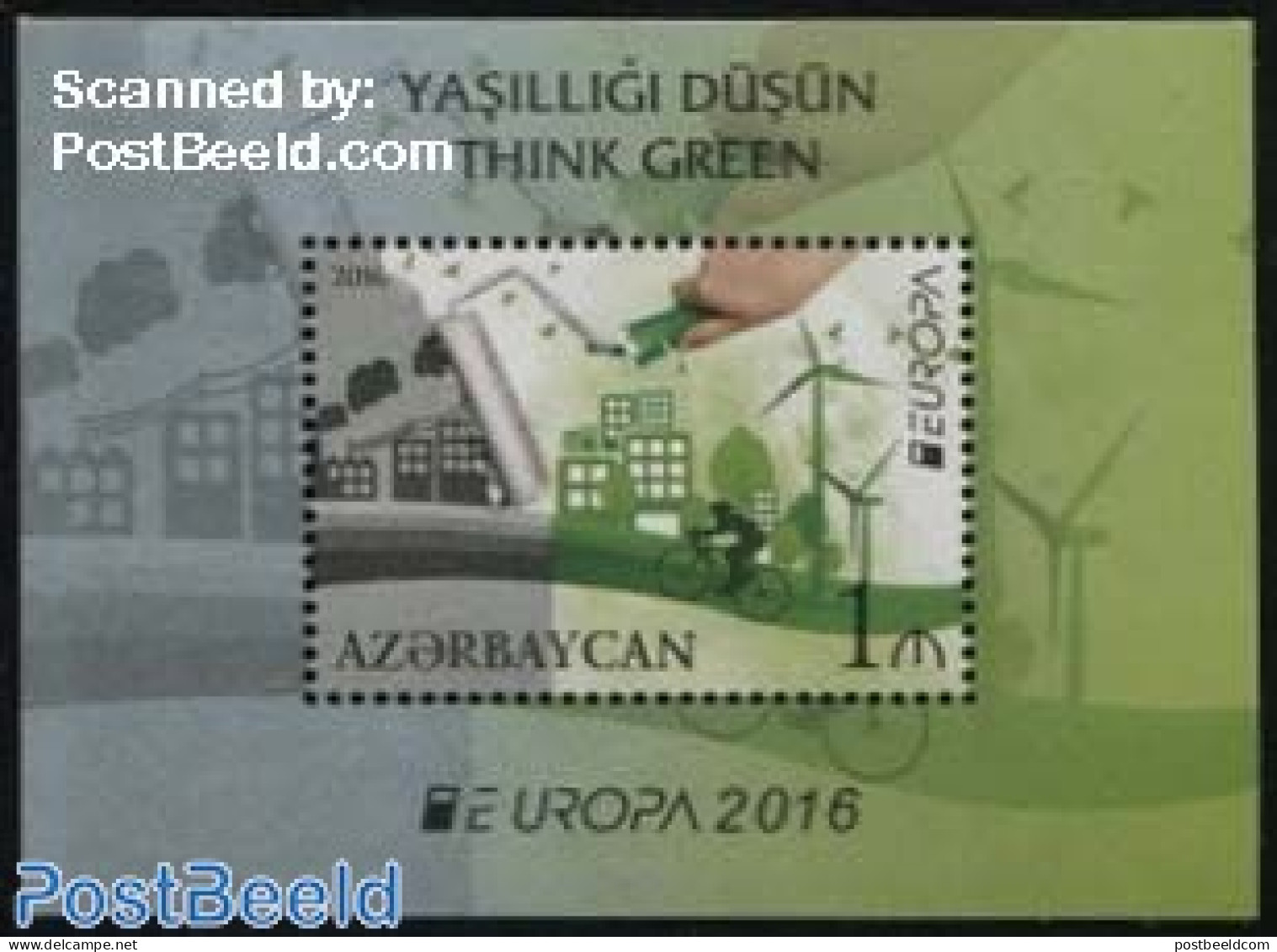 Azerbaijan 2016 Europa, Think Green S/s, Mint NH, History - Nature - Sport - Various - Europa (cept) - Environment - C.. - Environment & Climate Protection