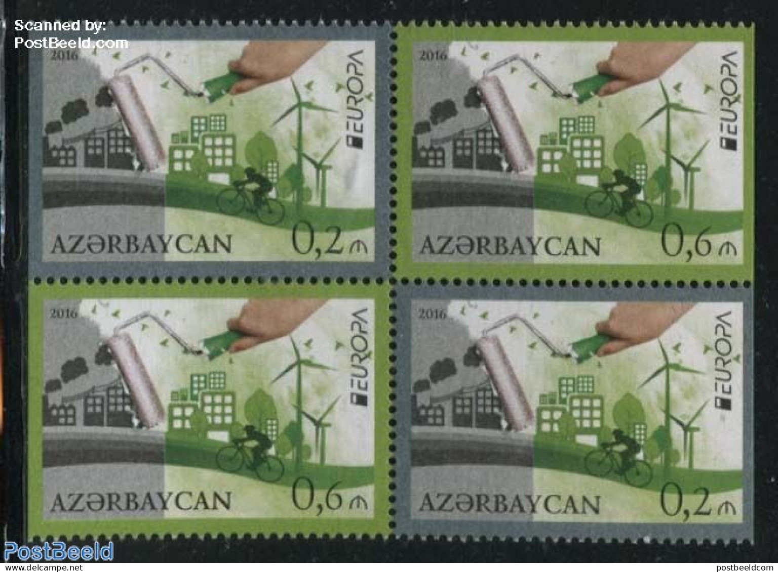 Azerbaijan 2016 Europa, Think Green 4v [+], From Booklet, Mint NH, History - Nature - Sport - Various - Europa (cept) .. - Protection De L'environnement & Climat