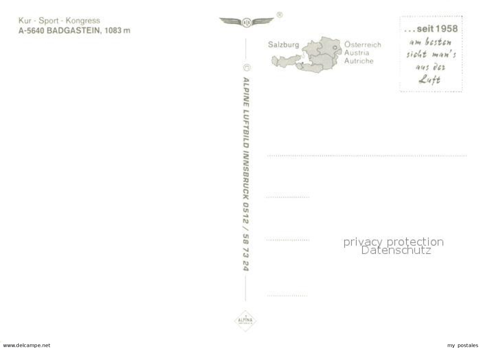 73033354 Badgastein Fliegeraufnahme Lansersee - Other & Unclassified