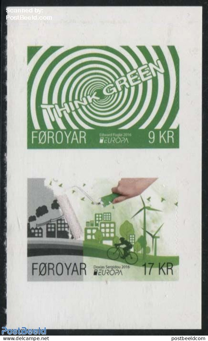Faroe Islands 2016 Europa, Think Green 2v S-a, Mint NH, History - Nature - Science - Sport - Various - Europa (cept) -.. - Protection De L'environnement & Climat