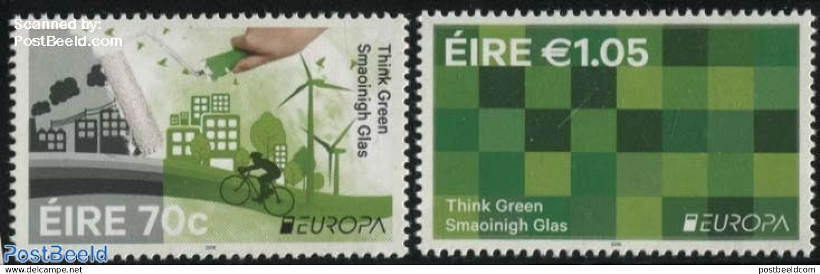 Ireland 2016 Europa, Think Green 2v, Mint NH, History - Nature - Science - Sport - Various - Europa (cept) - Birds - E.. - Unused Stamps