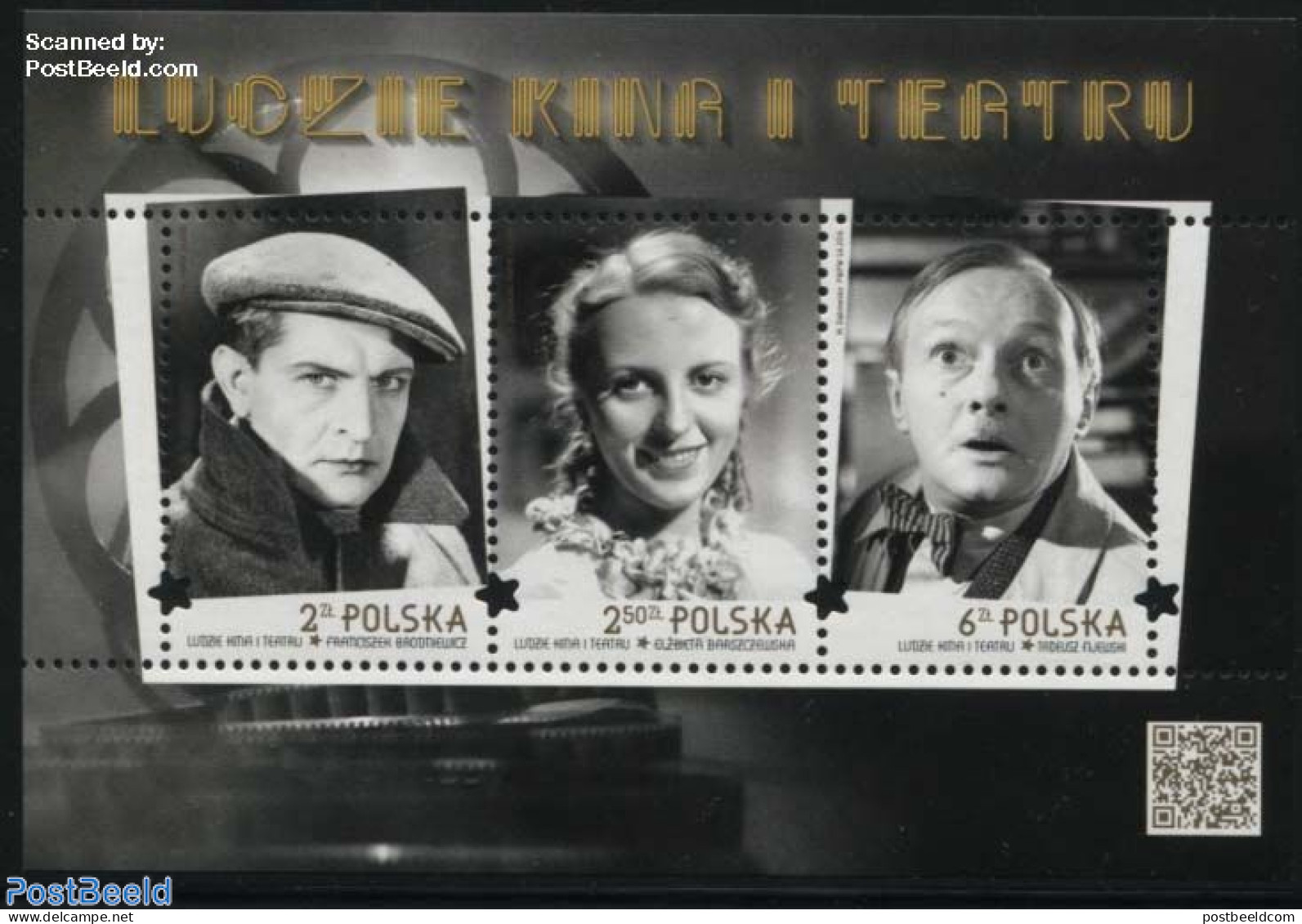 Poland 2016 Stars Of Film & Theatre S/s, Mint NH, Performance Art - Film - Movie Stars - Theatre - Unused Stamps