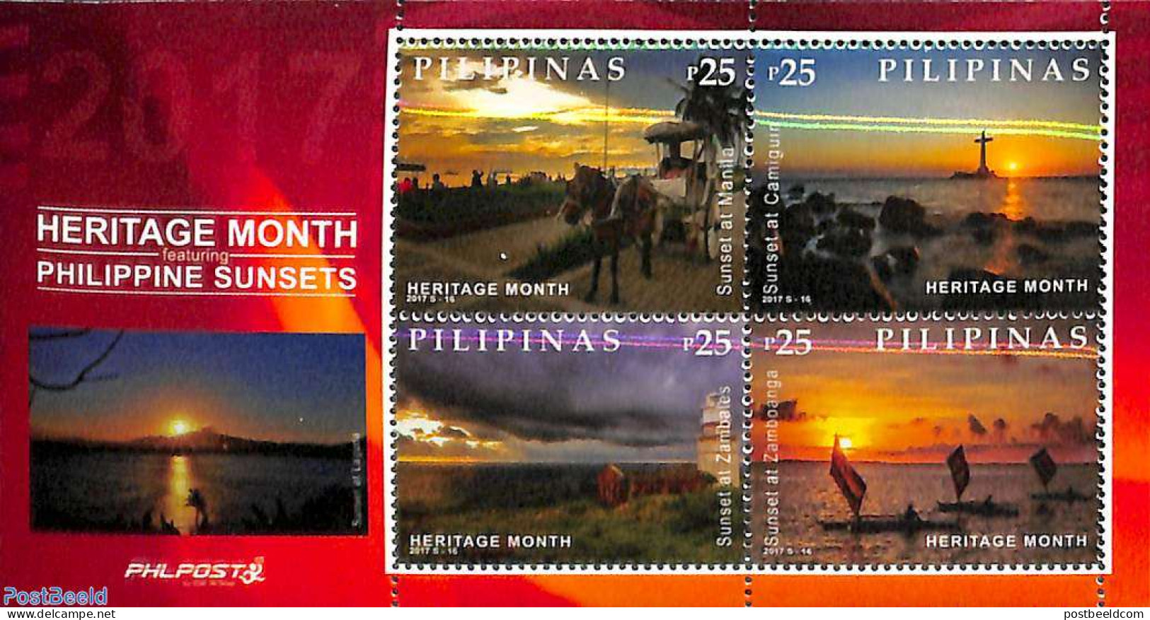 Philippines 2017 Sunsets S/s, Mint NH, Nature - Science - Sport - Transport - Various - Horses - Meteorology - Sailing.. - Climat & Météorologie