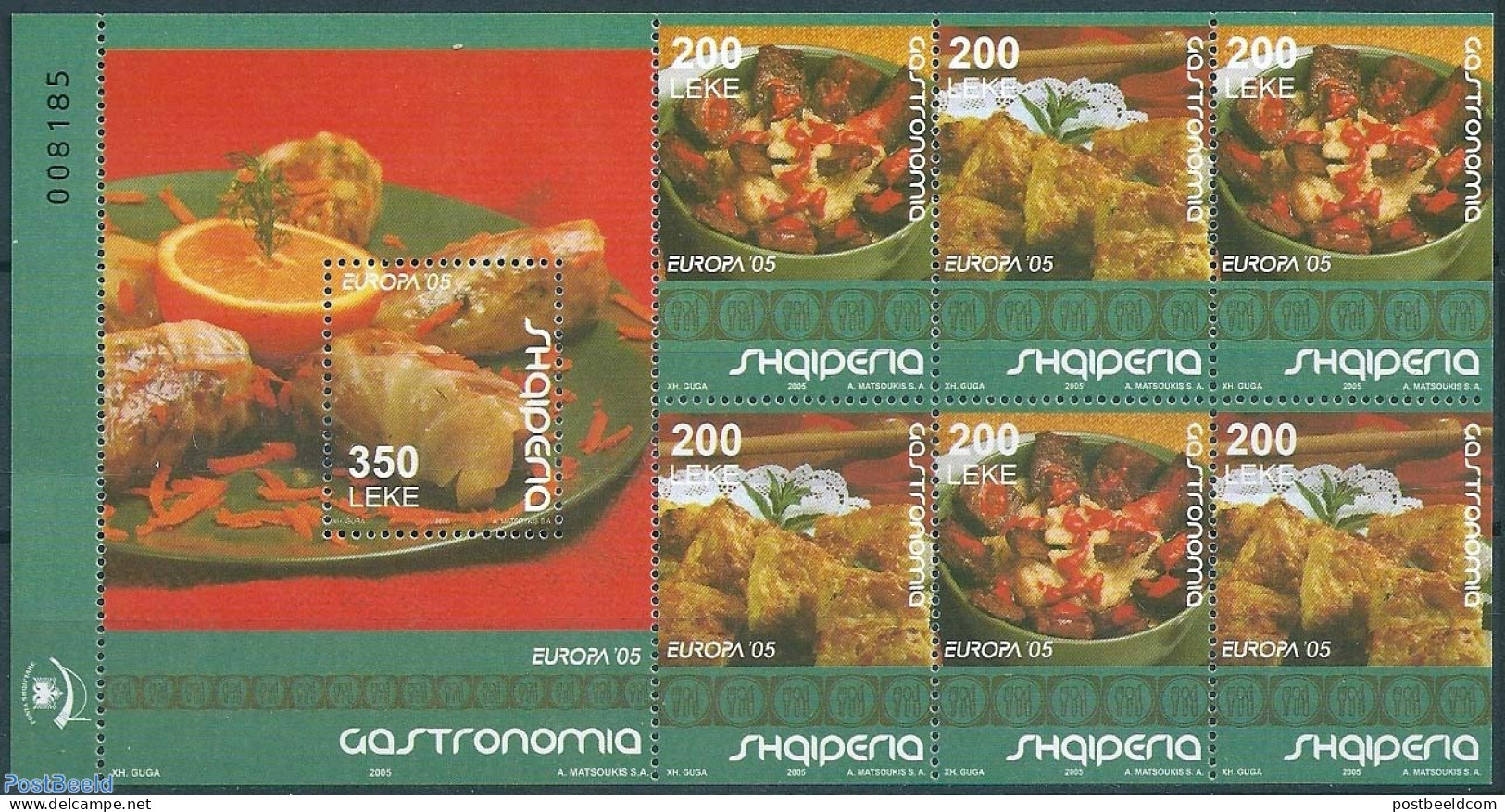Albania 2005 Europa, Booklet Pane, Mint NH, Health - History - Food & Drink - Europa (cept) - Food