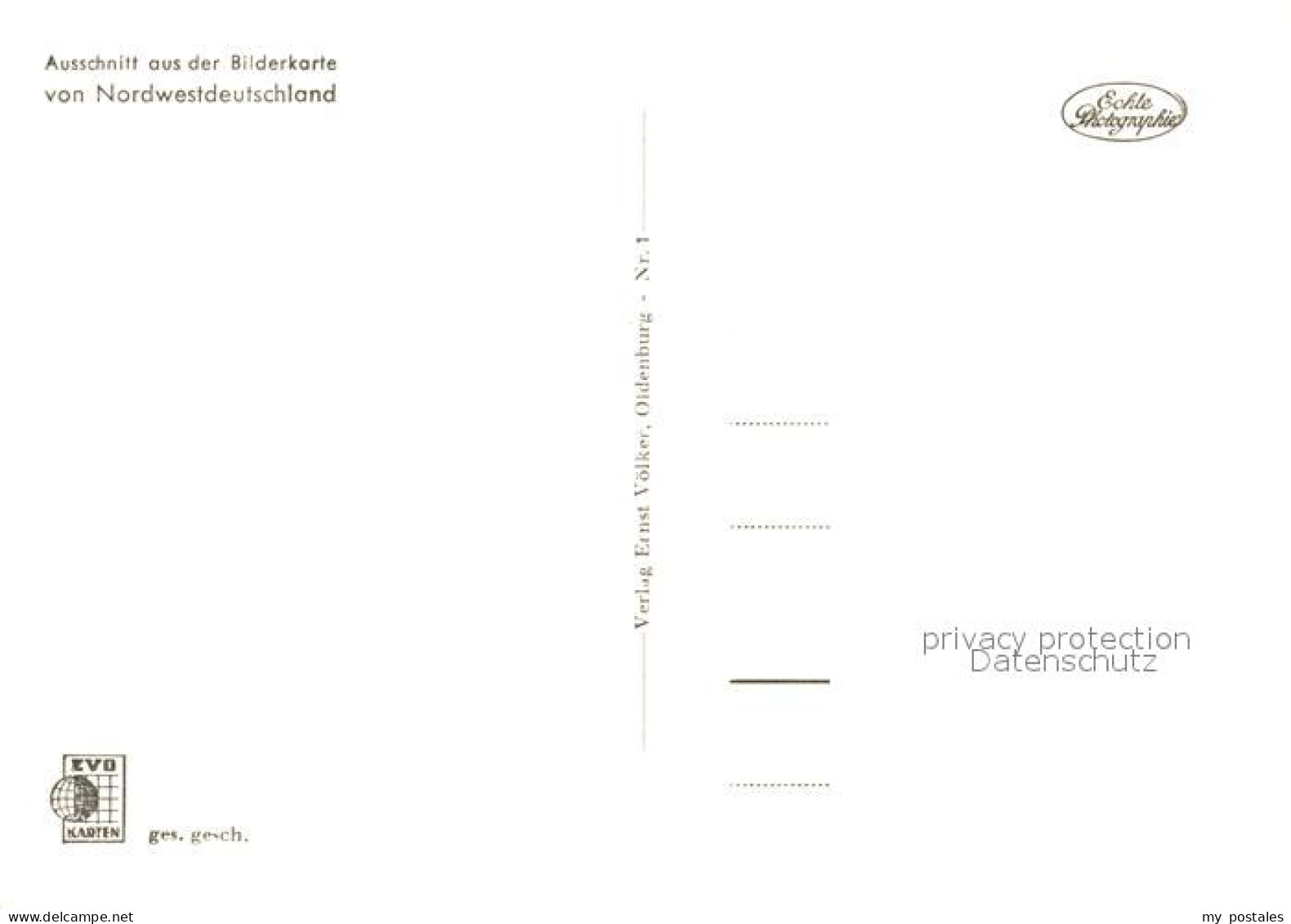 73032745 Oldenburg Niedersachsen Ausschnitt Aus Der Bilderkarte Von Nordwestdeut - Oldenburg