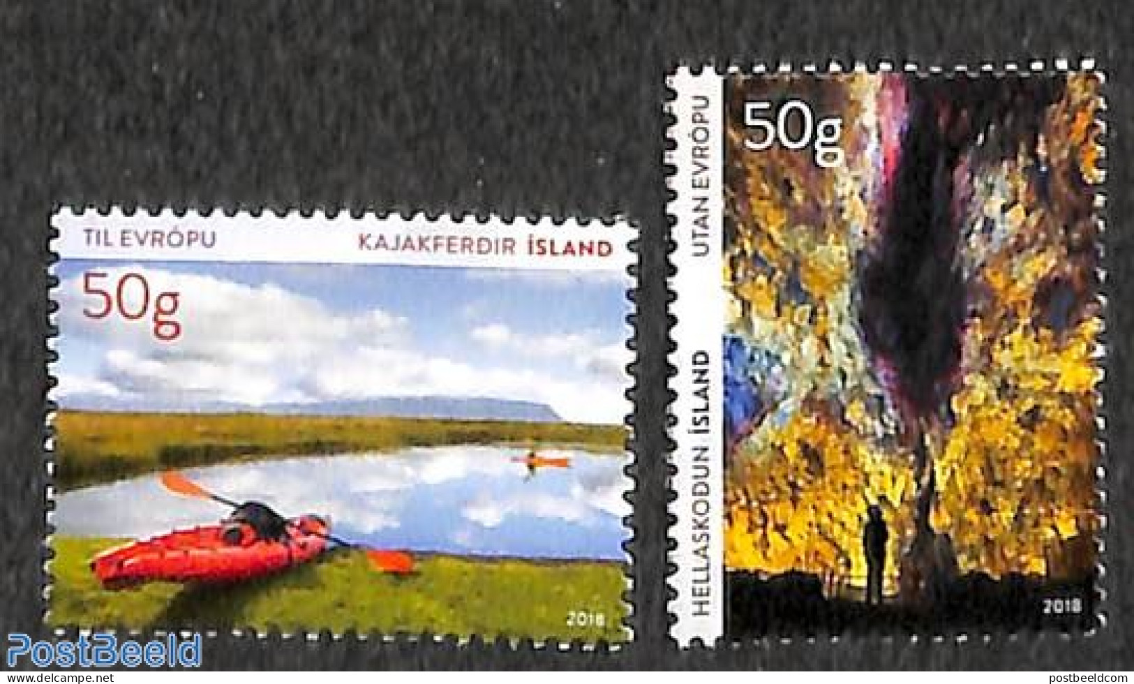 Iceland 2018 Tourism 2v, Mint NH, Sport - Various - Kayaks & Rowing - Tourism - Nuevos